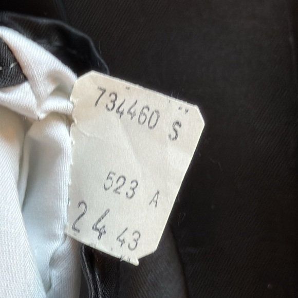 Pierre Cardin Double-Breasted Black Wool Blazer Coat Peak Gold Buttons USA 44S - Picture 12 of 16